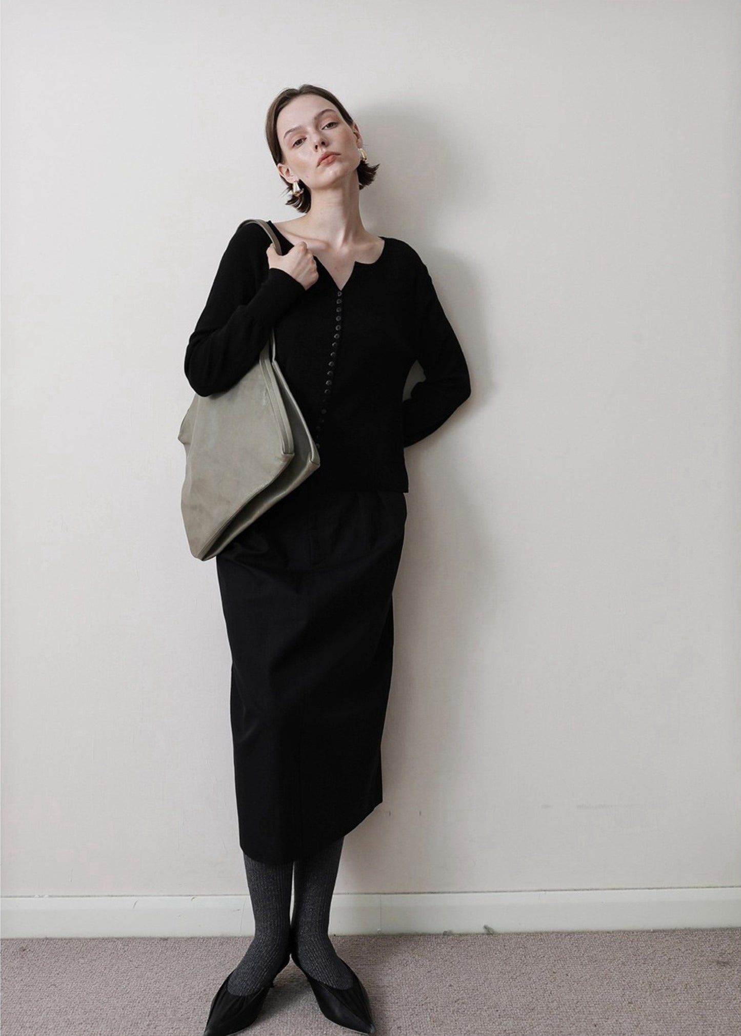 立体裁断 バルーンフォルム ミディスカート