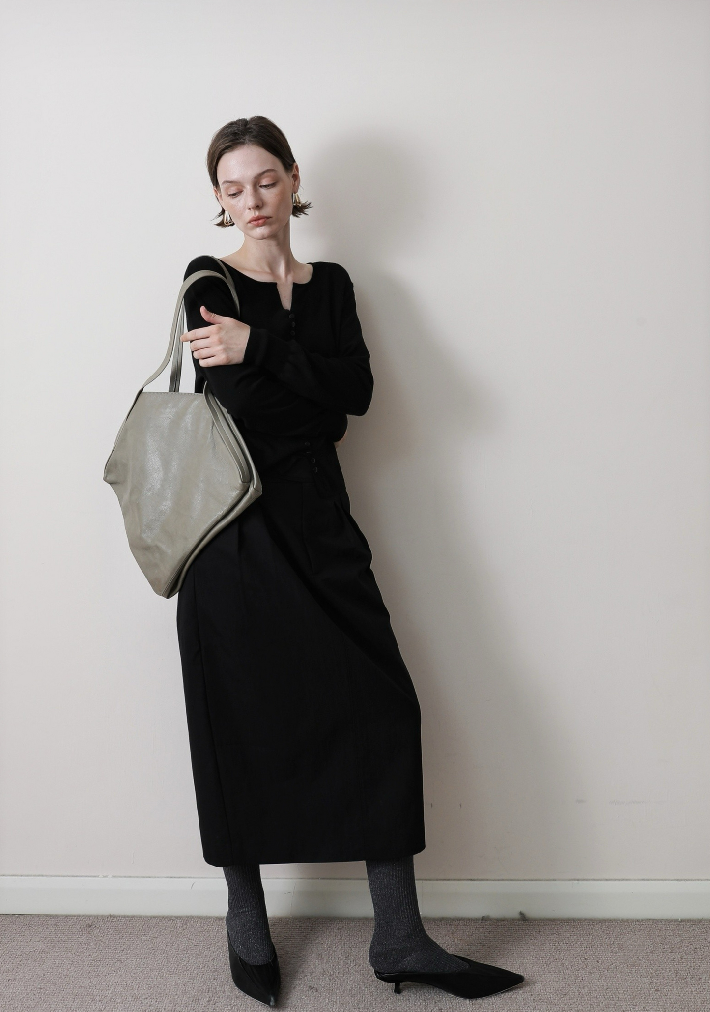 立体裁断 バルーンフォルム ミディスカート