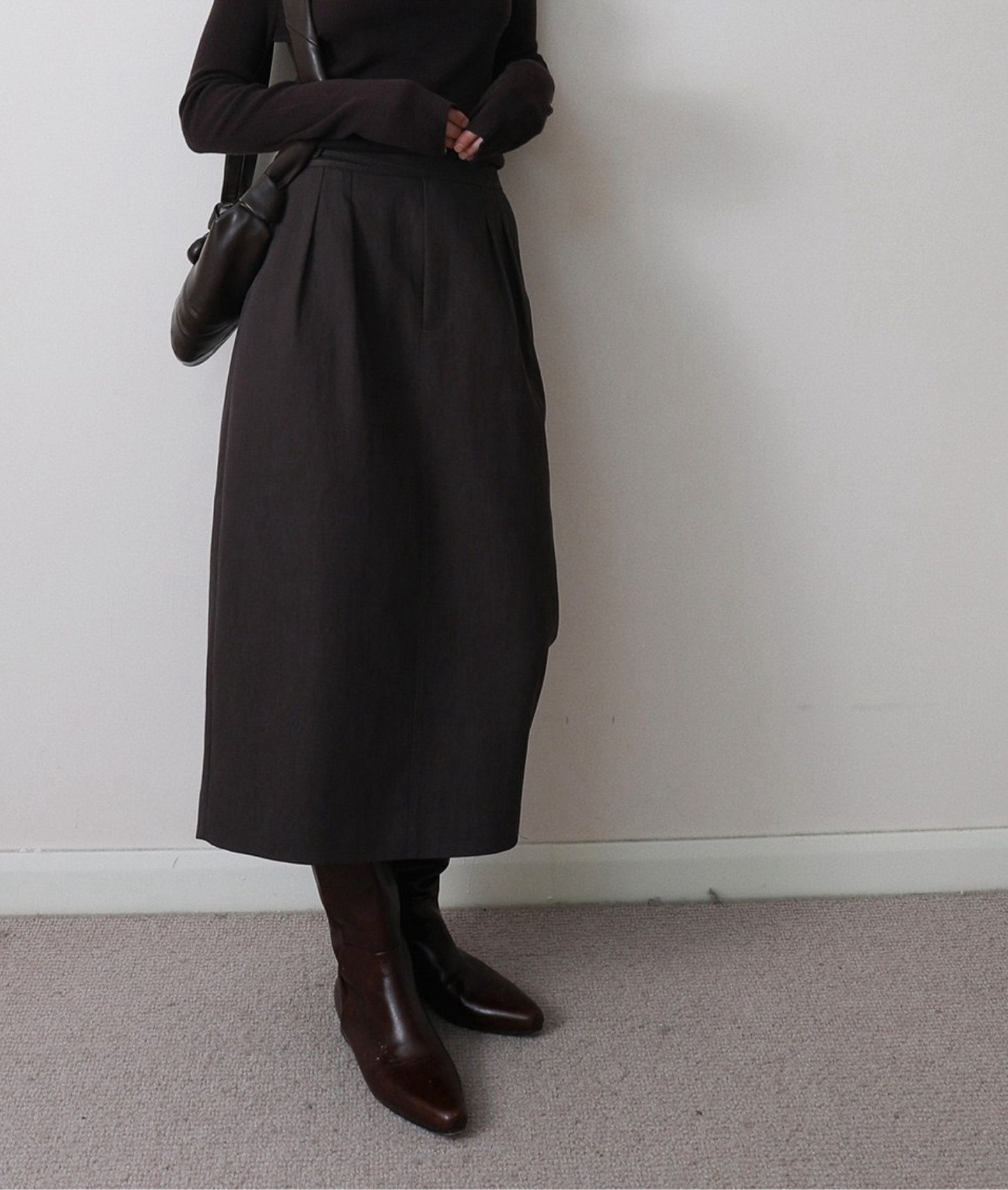 立体裁断 バルーンフォルム ミディスカート