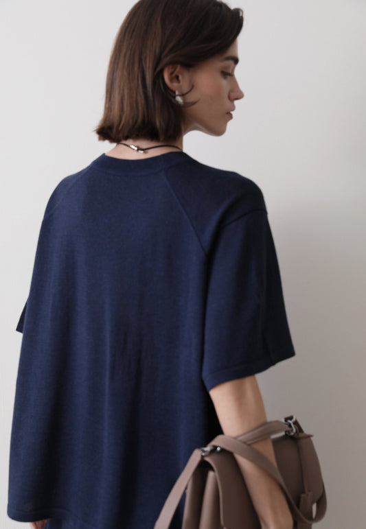 リネンウール混 ミニマルセットアップ ロングスカート