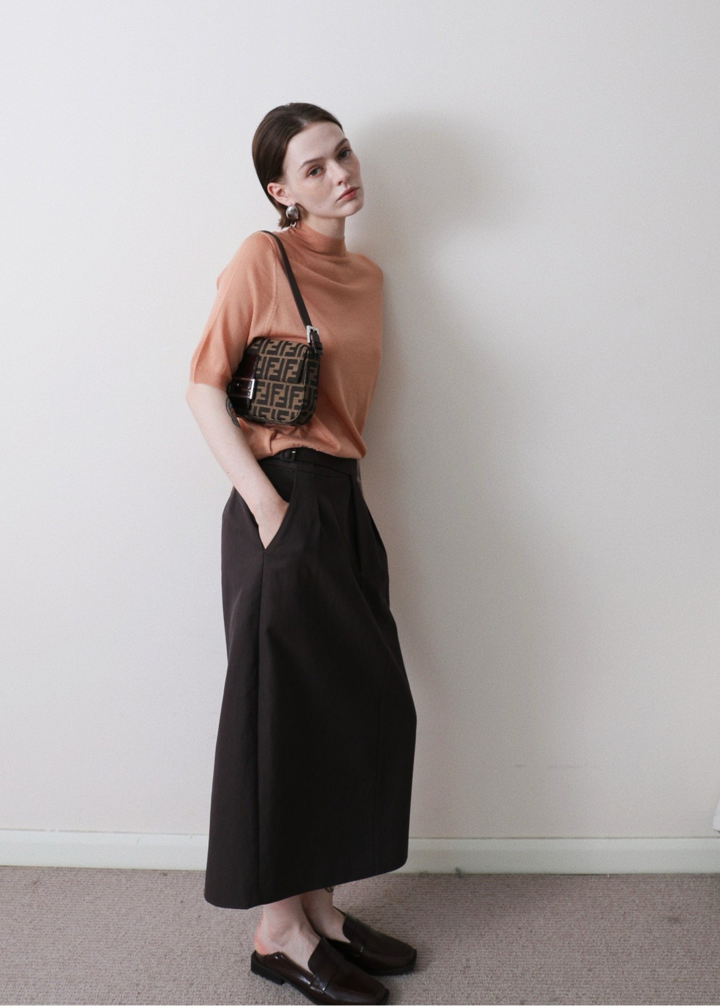 立体裁断 バルーンフォルム ミディスカート