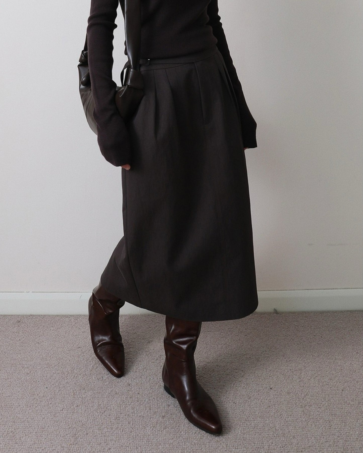 立体裁断 バルーンフォルム ミディスカート