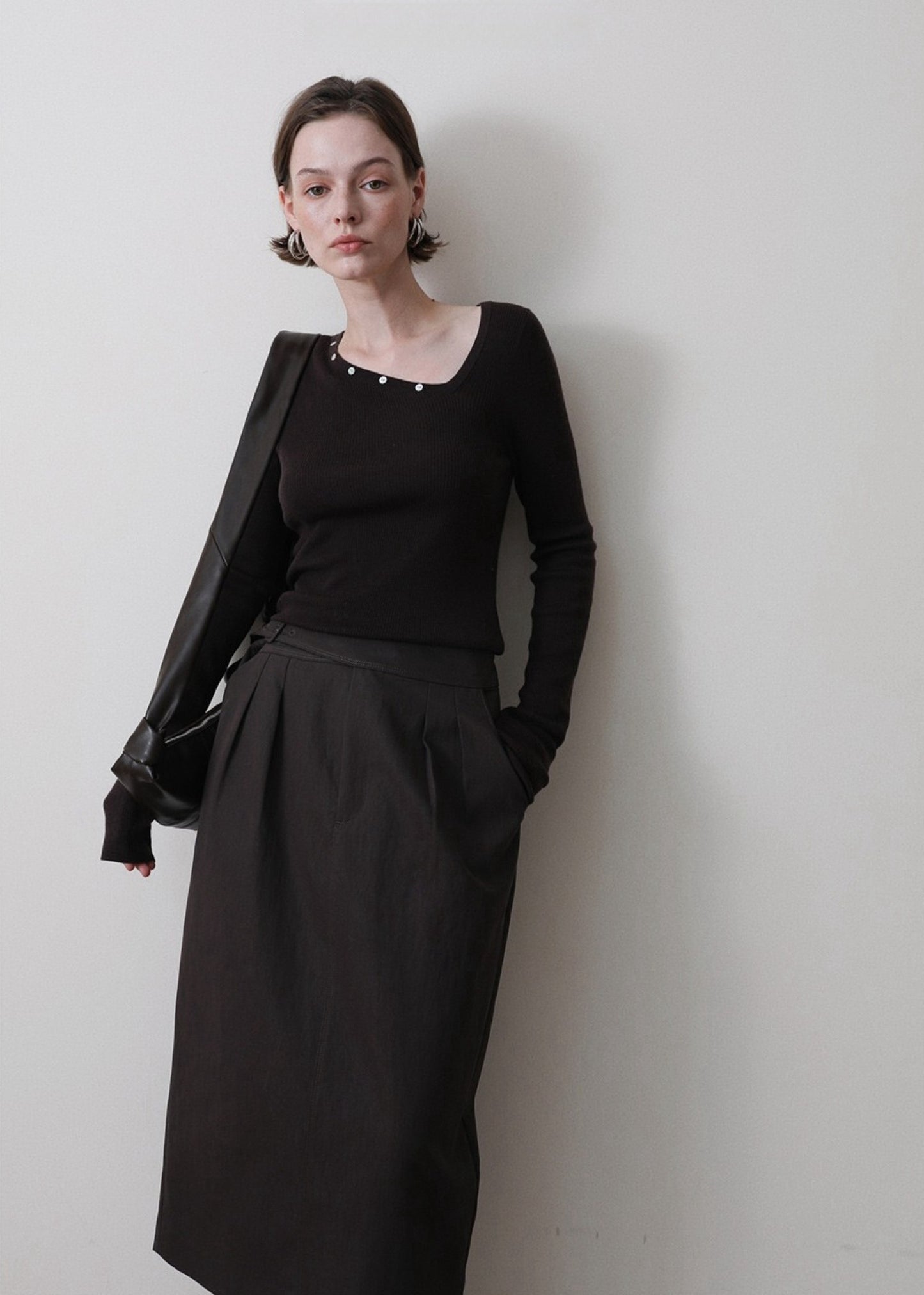 立体裁断 バルーンフォルム ミディスカート