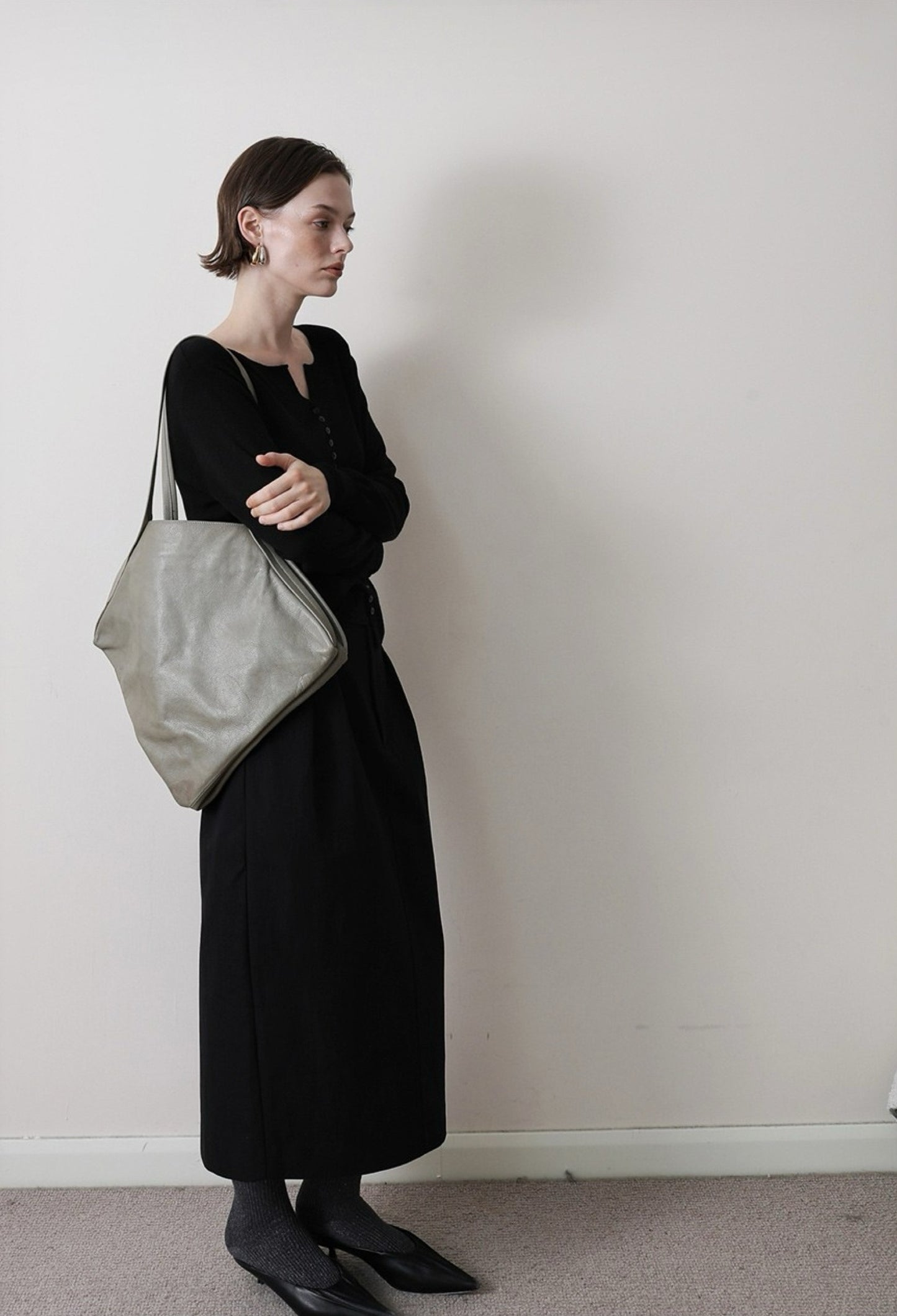 立体裁断 バルーンフォルム ミディスカート